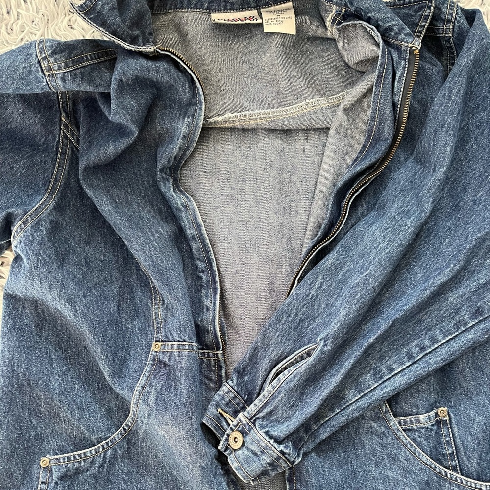 Billbass Jeans vintage denim zipped jacket.